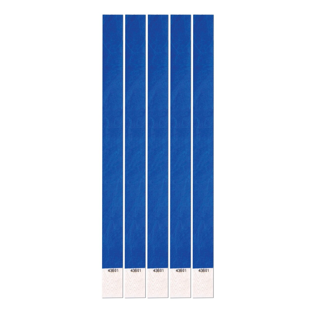Beistle Club Pack of 600 Solid Blue 10" Tyvek Party Wristbands